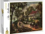 Poster Currier & Ives: A Home on the Mississippi, 1871