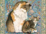 Agneatha and Avril on Persian carpet