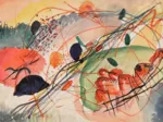 Wassily Kandinsky: Aquarell 6, Kunstdrucke auf japanpapier