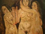 Egon Schiele: Drei Stehende Frauen, 1918