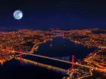 Neon Puzzle - Three Bridges, Bosporus