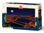 Neon Puzzle - Three Bridges, Bosporus