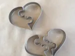 Herz-Keks für Zwei, 2 Ausstecher in Puzzleform