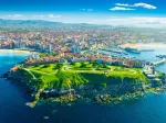 Blick auf Gijón - Asturien, Spanien