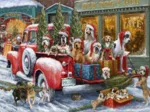 Dogs on Truck
