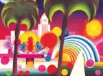 Los Angeles - American Airlines Poster Mini