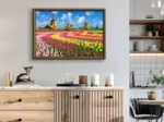 Windmühlen im Tulpenmeer