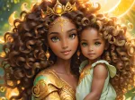 2 Puzzles - La Lune et le Soleil - Collection Mère et Fille