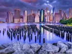 Cloudy Sky Over Manhattan, New York