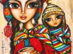 Mama und Mädchen