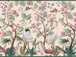 Secret Garden - Silberreiher und Blumen