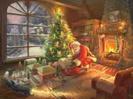 Thomas Kinkade - Der Weihnachtsmann ist da!