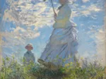 Handgeschnittenes Holzpuzzle - Claude Monet : La Femme À L'Ombrelle, 1875