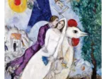 Handgeschnittenes Holzpuzzle - Chagall : The Bridal Pair With The Eiffel Tower