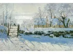 Handgeschnittenes Holzpuzzle - La Pie, Claude Monet