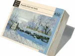 Handgeschnittenes Holzpuzzle - La Pie, Claude Monet