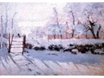 Handgeschnittenes Holzpuzzle - La Pie, Claude Monet