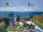 Handgeschnittenes Holzpuzzle - Terrasse À Sainte Adresse, Claude Monet