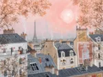 Handgeschnittenes Holzpuzzle - Ciel Rose En Hiver, Fabienne Delacroix