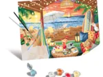 Malen nach Zahlen - CreArt - Leinwand Edition - Gemütliche Strandhütte