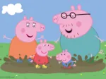 2 Puzzles - Peppa Pig Glückliches Familienleben