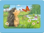 Rahmenpuzzle - Kleine Gartentiere (3x6 Teile)