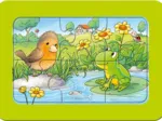 Rahmenpuzzle - Kleine Gartentiere (3x6 Teile)