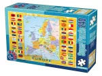 Europakarte mit Flaggen