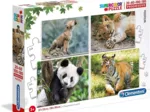 4 Progressive Puzzles - Wild Animals (20,60,100,180 Teile)