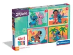 Puzzle 4 in 1 - Stitch und seine Freunde
