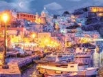 Insel Procida Bei Nacht. Italien