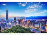Puzzle aus Kunststoff - The Beautiful Sunset of Taipei