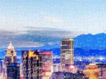 Puzzle aus Kunststoff - The Beautiful Sunset of Taipei