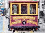 Puzzle aus Kunststoff - Cable Cars on California Street, San Francisco